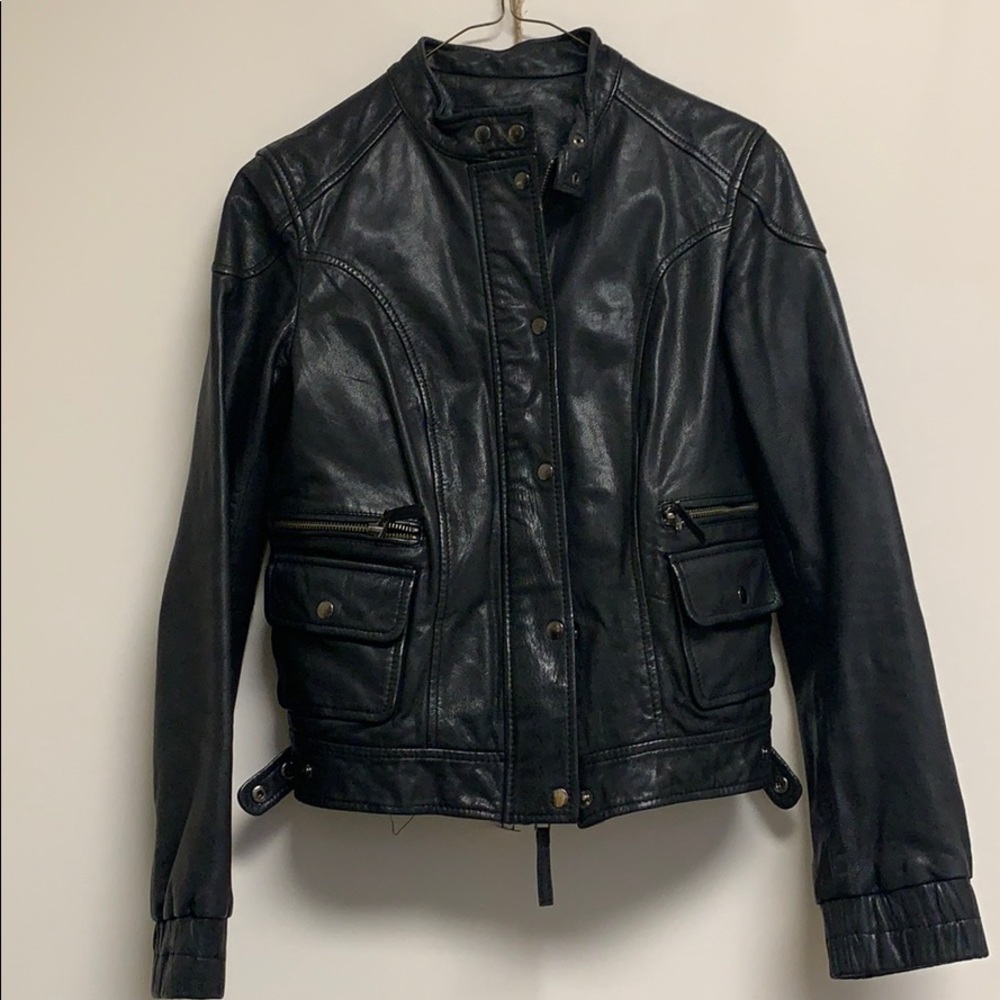 Moda internacional leather jacket sz XS